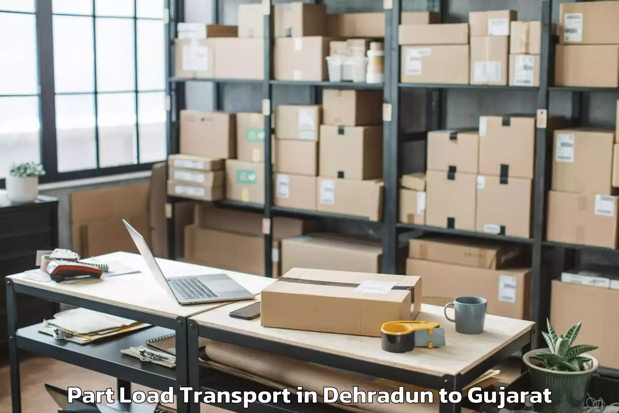 Affordable Dehradun to Mahemdavad Part Load Transport